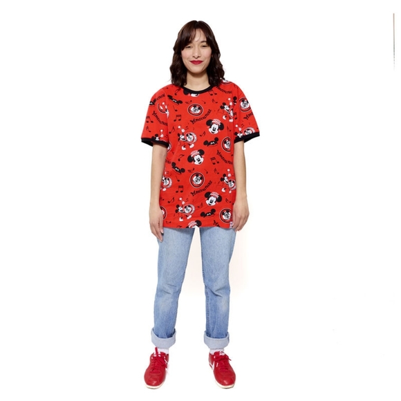 Disney Unisex Mickey Mouse Mouseketeers Ringer T-shirt - Picture 4 of 8